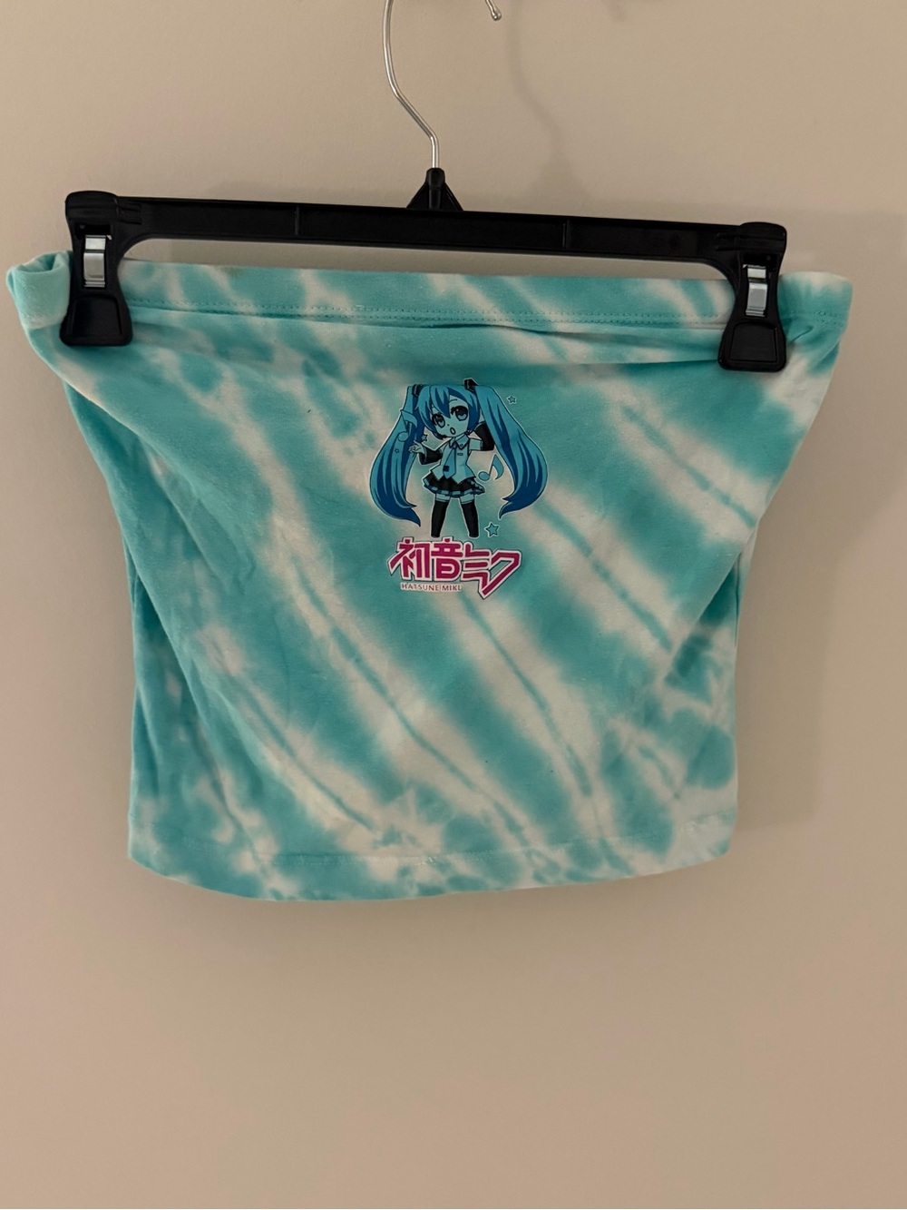 Hatsune Miku Aqua Tie-Dye Skirt with Anime Graphic